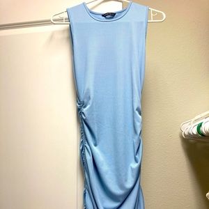 SHEIN baby blue rubbed dress